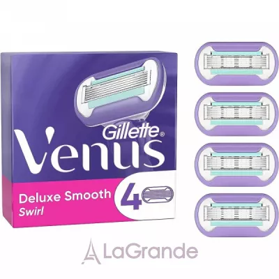 Gillette Venus Deluxe Smooth Swirl Refill Blades    , 4 .