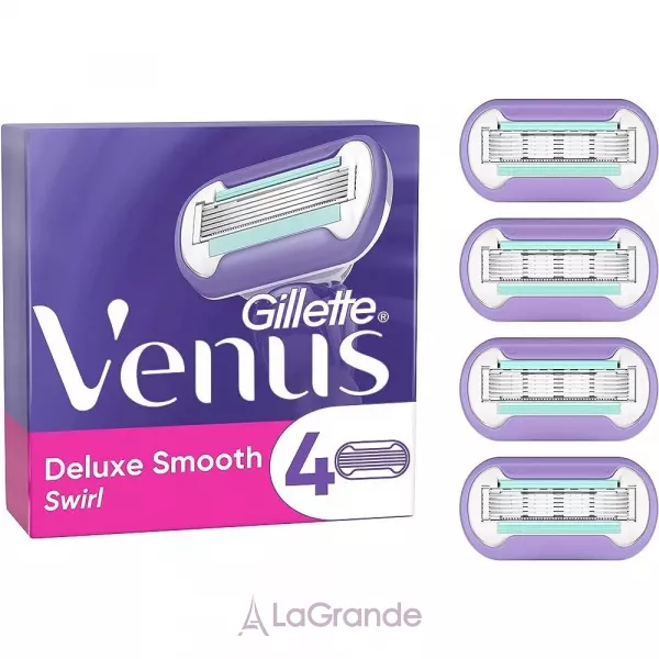 Gillette Venus Deluxe Smooth Swirl Refill Blades ����� ������ ��� ������, 4 ��.