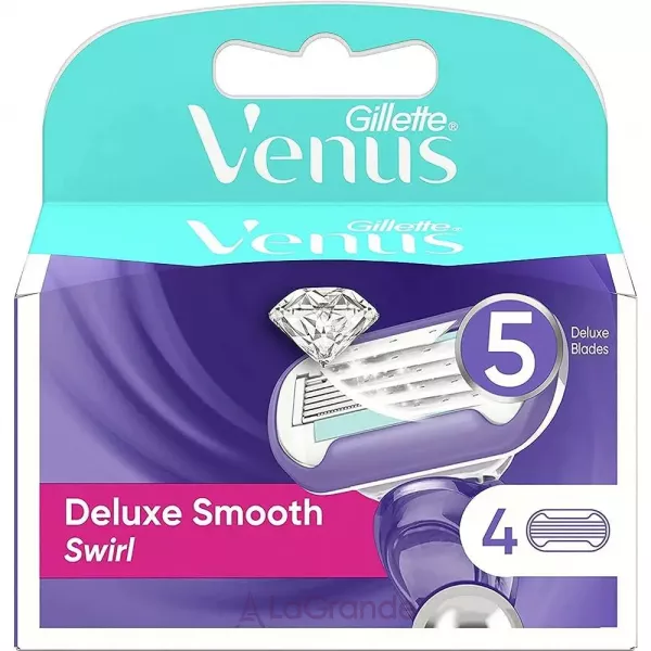 Gillette Venus Deluxe Smooth Swirl Refill Blades ����� ������ ��� ������, 4 ��.
