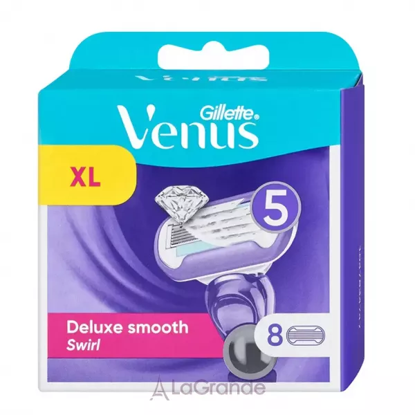 Gillette Venus Deluxe Smooth Swirl Refill Blades ����� ������ ��� ������, 8 ��.