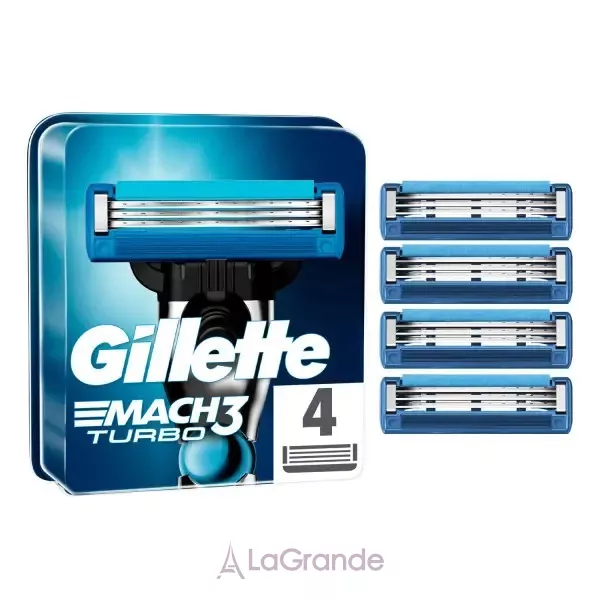 Gillette Mach3 Turbo ����� ������ ��� ������ (4 ��.)