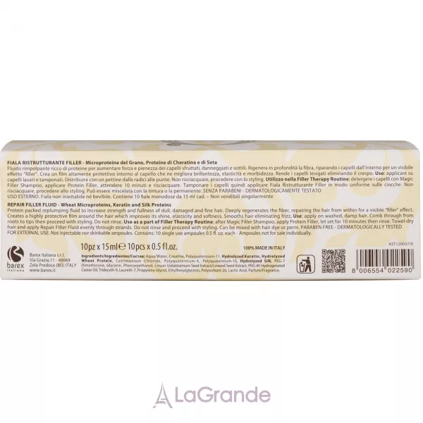 Barex Olioseta Oro Di Luce Repair Filler Fluid ³������������� �����-�����