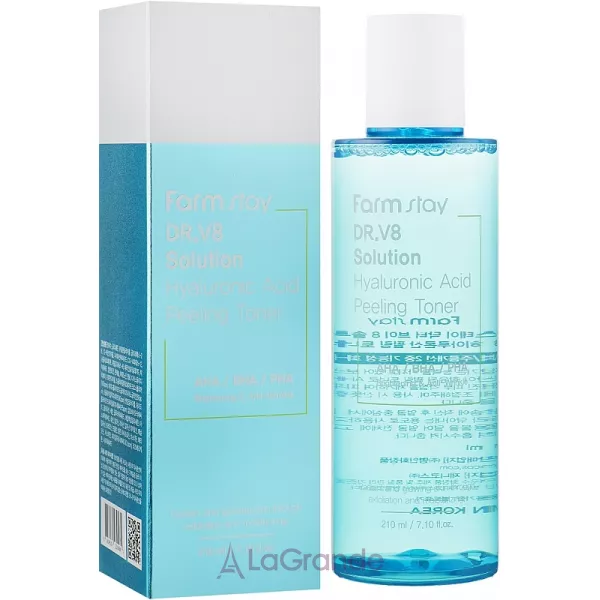 FarmStay Dr.V8 Solution Hyaluronic Acid Peeling Toner ϳ���-����� �� ���������� ������