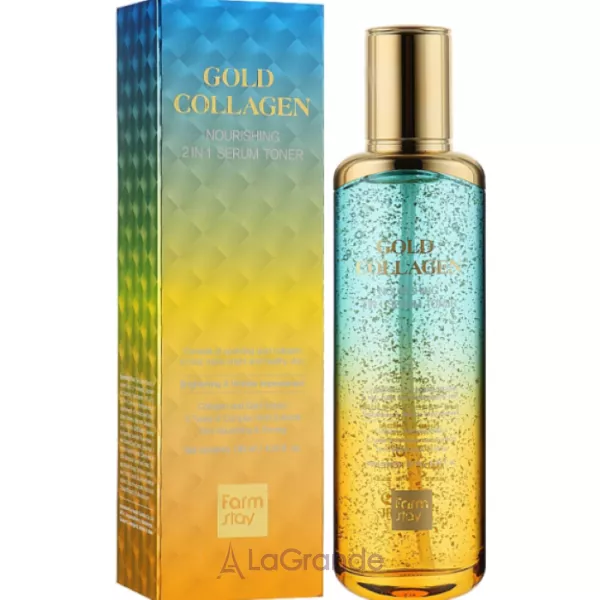 FarmStay Gold Collagen Nourishing 2 In 1 Serum Toner �����-��������� � ���������� � ������� ��� ����