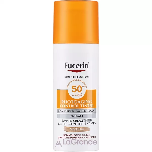 Eucerin Photoaging Control Tinted Sun Gel-Cream SPF50+ Medium ��������� ������������� ����-���� ��� �������