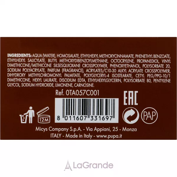 Pupa Anti-Aging Sunscreen Cream SPF 30 �������������� �������������� ���� ��� ���� � ��������