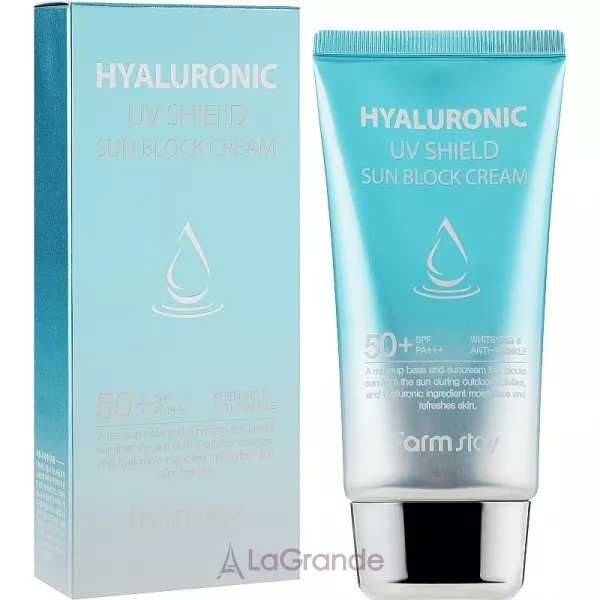 FarmStay Hyaluronic UV Shield Sun Block Cream SPF50+ �������������� ���� � ������������ ��������