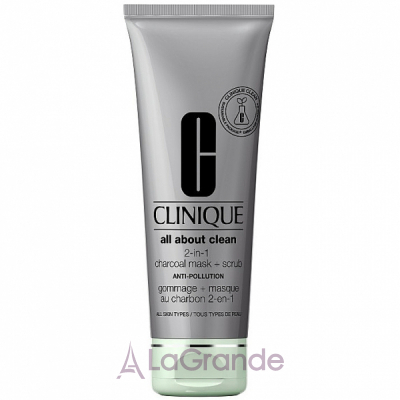 Clinique All About Clean Charcoal Mask + Scrub Anti-Pollution  -