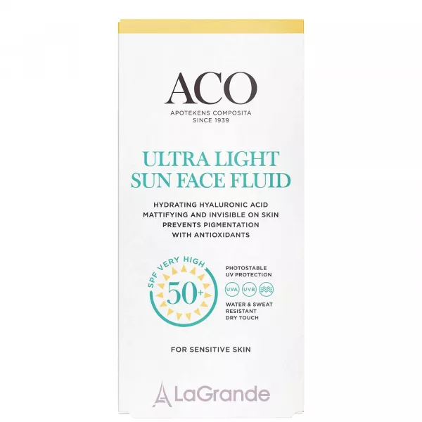 Aco Sun Ultra Light Face Fluid SPF50+ �������������� ����� ��� �������������� ����