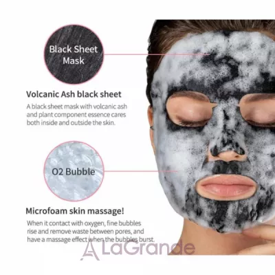 Eyenlip Black O2 Bubble Mask Volcano     