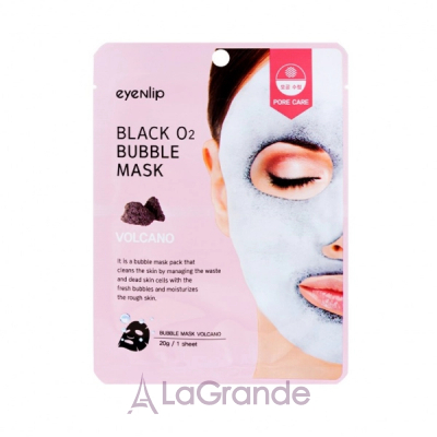 Eyenlip Black O2 Bubble Mask Volcano     