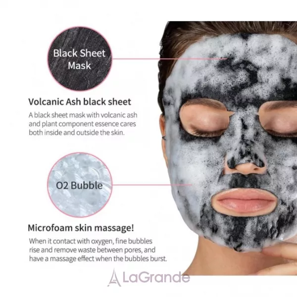Eyenlip Black O2 Bubble Mask Volcano �������� ������� ����� ��� �������