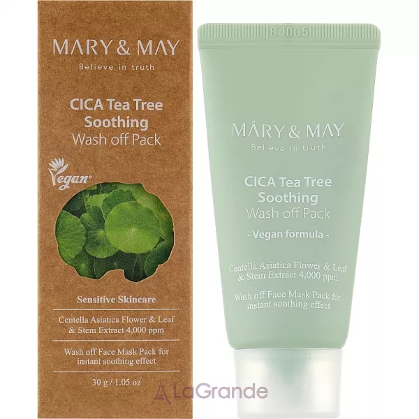 Mary & May Cica Tea Tree Soothing Wash Off Pack ������������� ��������� ����� ��� ����