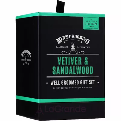 Scottish Fine Soaps Men's Grooming Vetiver & Sandalwood  (edt/50ml + sh/gel/75ml + ash/balm/75ml)