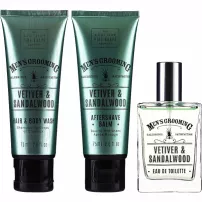 Scottish Fine Soaps Men's Grooming Vetiver & Sandalwood ���� (edt/50ml + sh/gel/75ml + ash/balm/75ml)