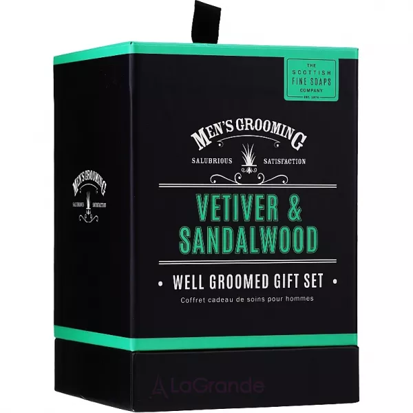 Scottish Fine Soaps Men's Grooming Vetiver & Sandalwood ���� (edt/50ml + sh/gel/75ml + ash/balm/75ml)
