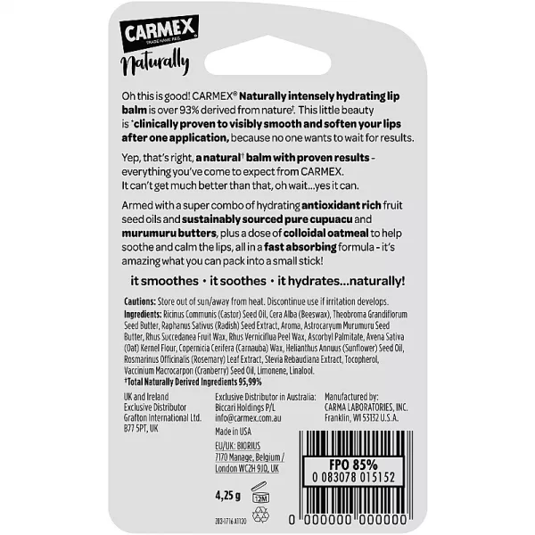 Carmex Naturally Lip Balm Pear ������� ��� ��� 