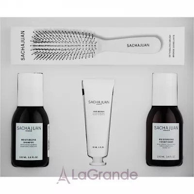 SachaJuan (shmp/100ml + cond/100ml + h/mask/30ml + brush/1pcs)     ,    