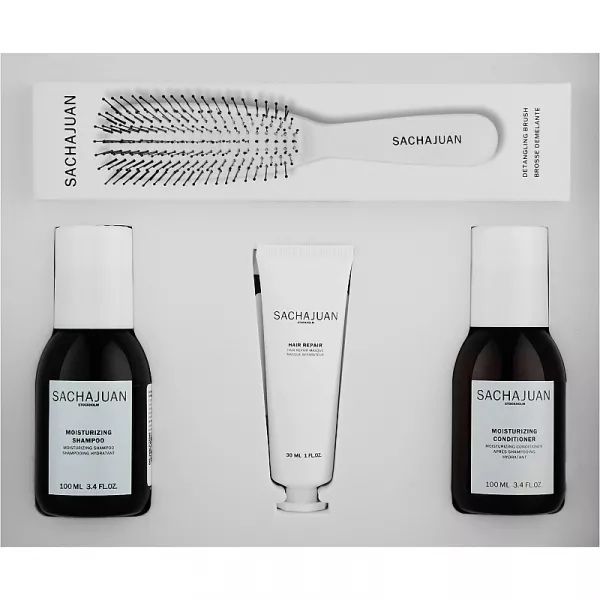 SachaJuan (shmp/100ml + cond/100ml + h/mask/30ml + brush/1pcs) ����� ��� ��������� ���������� �����, ������ � ������������� �����