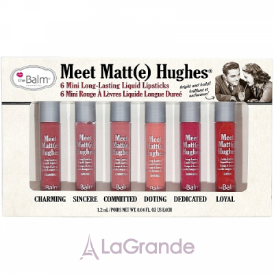 theBalm Meet Matt(e) Hughes 6 mini Liquid Lipsticks ̳-     (lipstick/6x1.2ml)