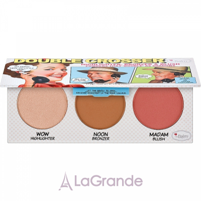 theBalm Double Crosser Highlighter Bronzer & Blush Palette ,   