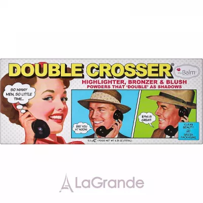 theBalm Double Crosser Highlighter Bronzer & Blush Palette ,   '