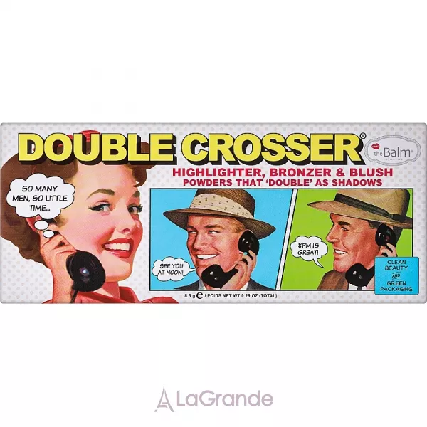 theBalm Double Crosser Highlighter Bronzer & Blush Palette ���������, ��������� � ���'���