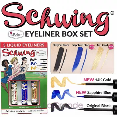 theBalm Ladies Schwing Liquid Eyeliner Trio     (eye/liner/3x1.7ml)