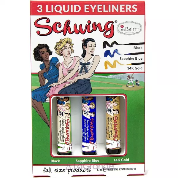 theBalm Ladies Schwing Liquid Eyeliner Trio ���� ������� ��� ���� (eye/liner/3x1.7ml)