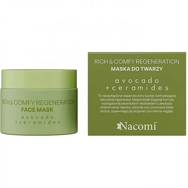Nacomi Rich & Comfy Regeneration Avocado + Ceramides Face Mask ����� ��� ���� � ������� � ����������