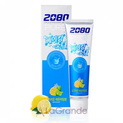 2080 Baking Soda Lemon Lime Blue Toothpaste       
