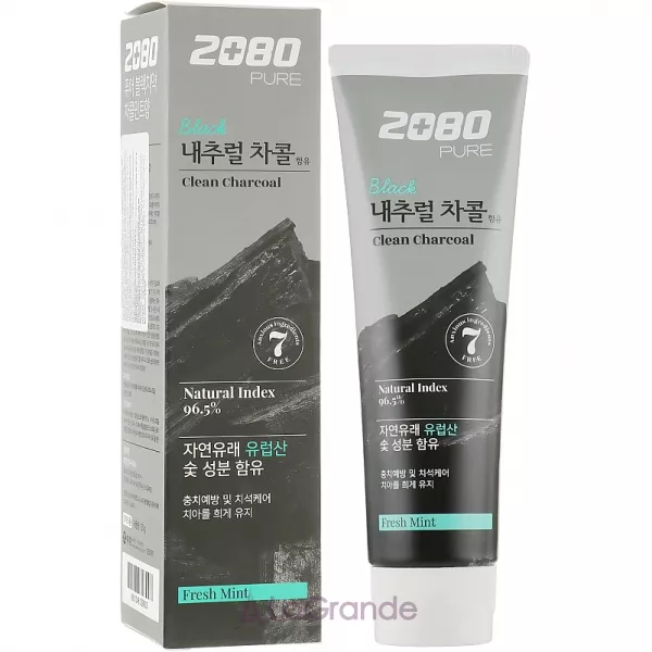 2080 Dental Clinic Pure Black Clean Charcoal Toothpaste ³���������� ����� ����� � �������