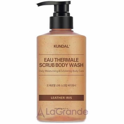 Kundal Eau Thermale Scrub Body Wash Leather Iris -       ,  