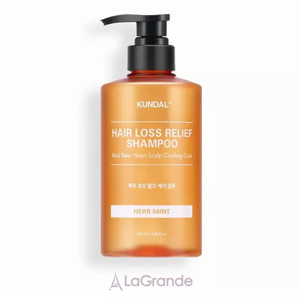 Kundal Beer Yeast Hair Loss Relief Shampoo Fig Mint Tea ������� ������ ��� ������ ������ �����