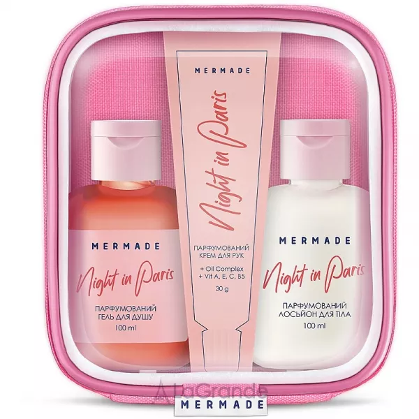 Mermade Night In Paris ���� (sh/gel/100ml + b/lot/100ml + h/cr/30g + bag/1pcs)