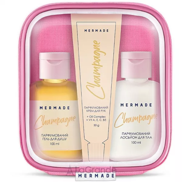 Mermade Champagne ���� � ���������� (b/lot/100ml + sh/gel/100ml + h/cr/30g + bag/1pcs)