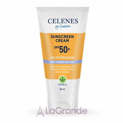 Celenes Sunscreen Cream SPF 50+ Dry & Sensitive        SPF 50+
