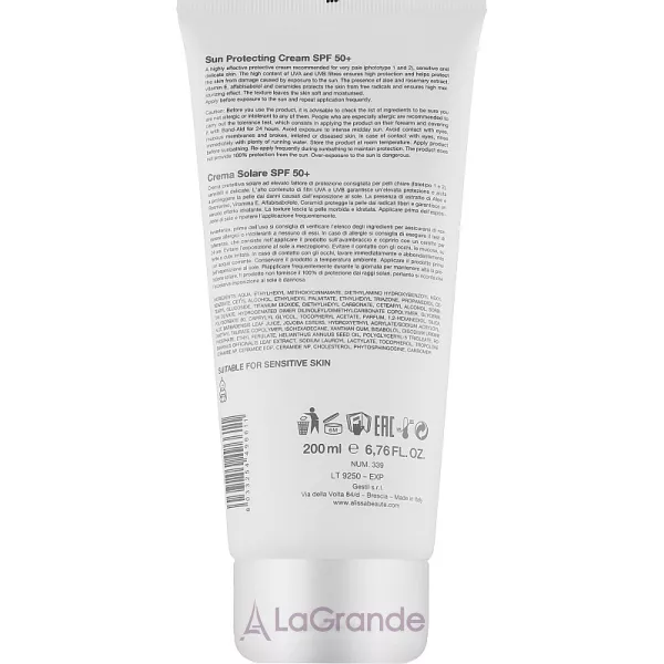 Alissa Beaute Sun Protecting Cream SPF 50+ ���� ������������� ��� ������� � ��� SPF 50+