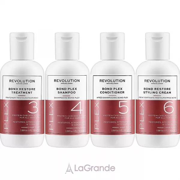 Makeup Revolution Haircare Bond Plex ����� ��� ����� (tr/100ml + sh/100ml + cond/100ml + h/cr/100ml)
