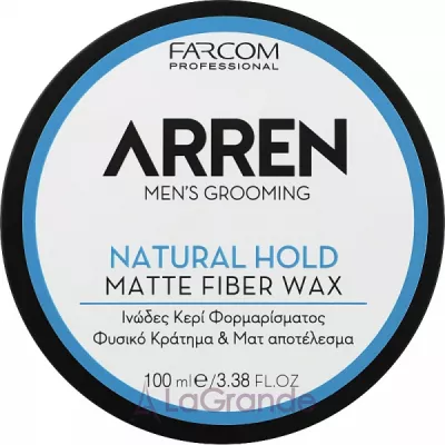 Arren Men's Grooming Matte Fiber Wax Natural Hold    