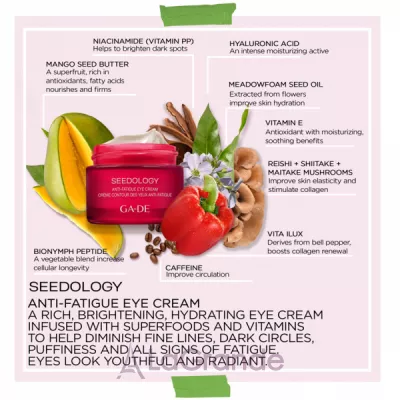 Ga-De Seedology Anti-Fatigue Eye Cream     