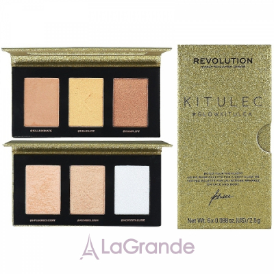 Makeup Revolution Kitulec #GlowKitulca Highlighter Palette   2   (2xhigh/palette/7.5g)