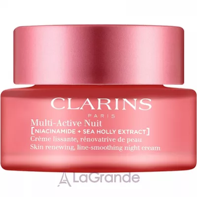 Clarins Multi-Active Jour Niacinamide+Sea Holly Extract Glow Boosting Line-Smoothing Night Cream      