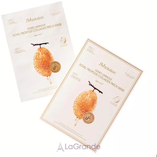 Jmsolution Honey Luminous Royal Propolis Collagen Patch Mask Special ����������� ������� ����� � ���������� � ����������