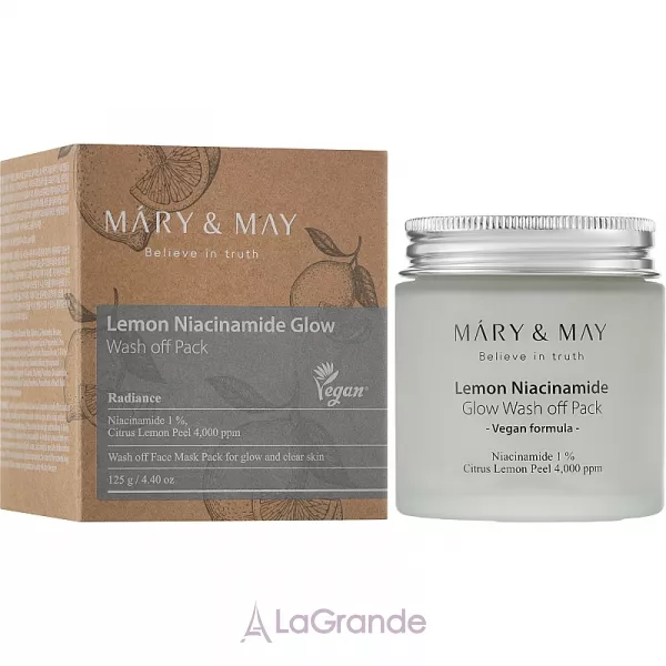 Mary & May Lemon Niacinamide Glow Wash Off Pack ��������� ����� ��� ������������ ���� ���� � ������������
