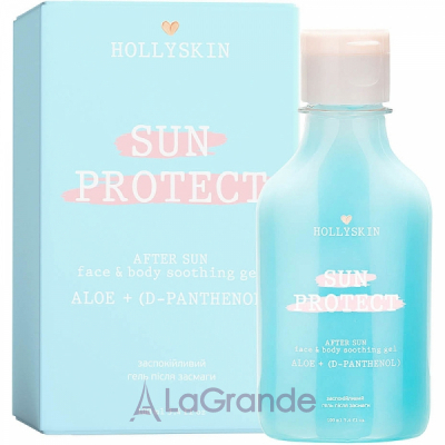 Hollyskin Sun Protect After Sun Face&Body Soothing Gel Aloe + D-Panthenol         -