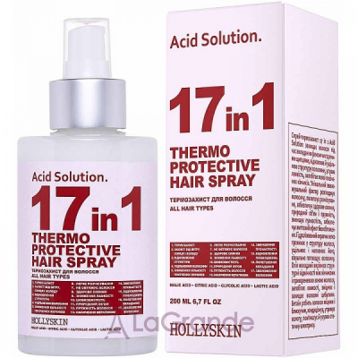 Hollyskin Acid Solution 17 In 1 Thermo Protective Hair Spray -   17  1