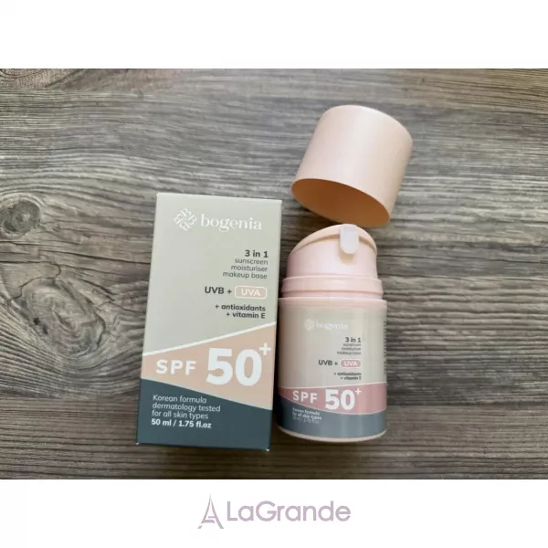 Bogenia 3in1 Sunscreen Face Cream Spf 50+ �������������� ���� ��� ���� 3�1