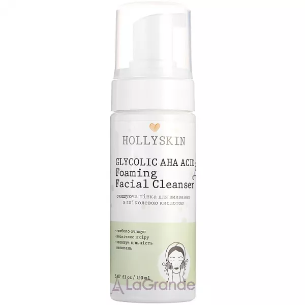 Hollyskin Glycolic AHA Acid Foaming Facial Cleanser ����������� ���� ��� �������� � ��������� ��������