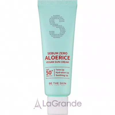 Be The Skin Sebum Zero Aloerice Vegan Sun Cream SPF50+ PA++++    